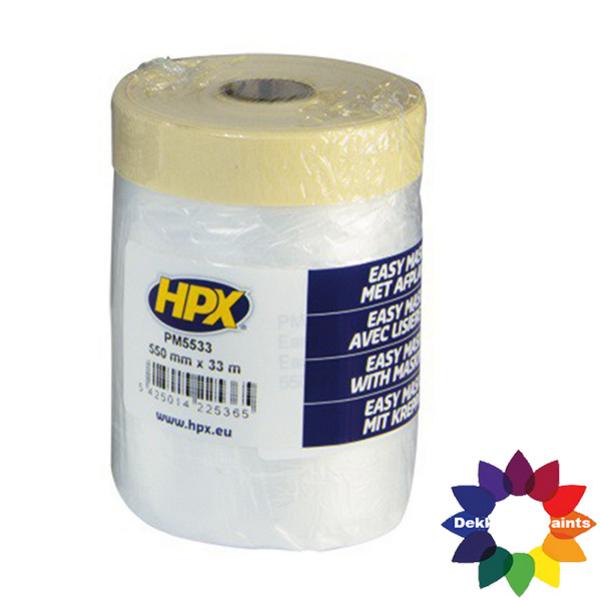 HPX Afdekfolie met masking tape 550mm X 33m PM5533