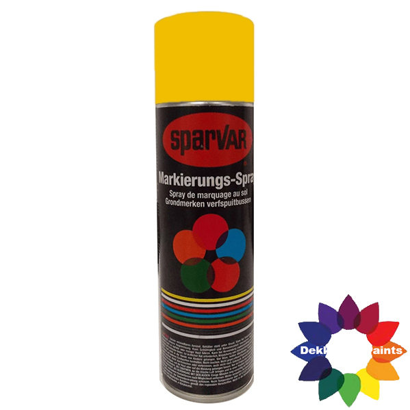 1018-1023UK Sparvar MS Markeer spray RAL 1023 Verkeersgeel Bodemventiel 500 ml