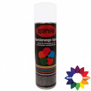 1018-9016UK Sparvar MS Markeer spray RAL 9016 Verkeerswit Bodemventiel 500 ml